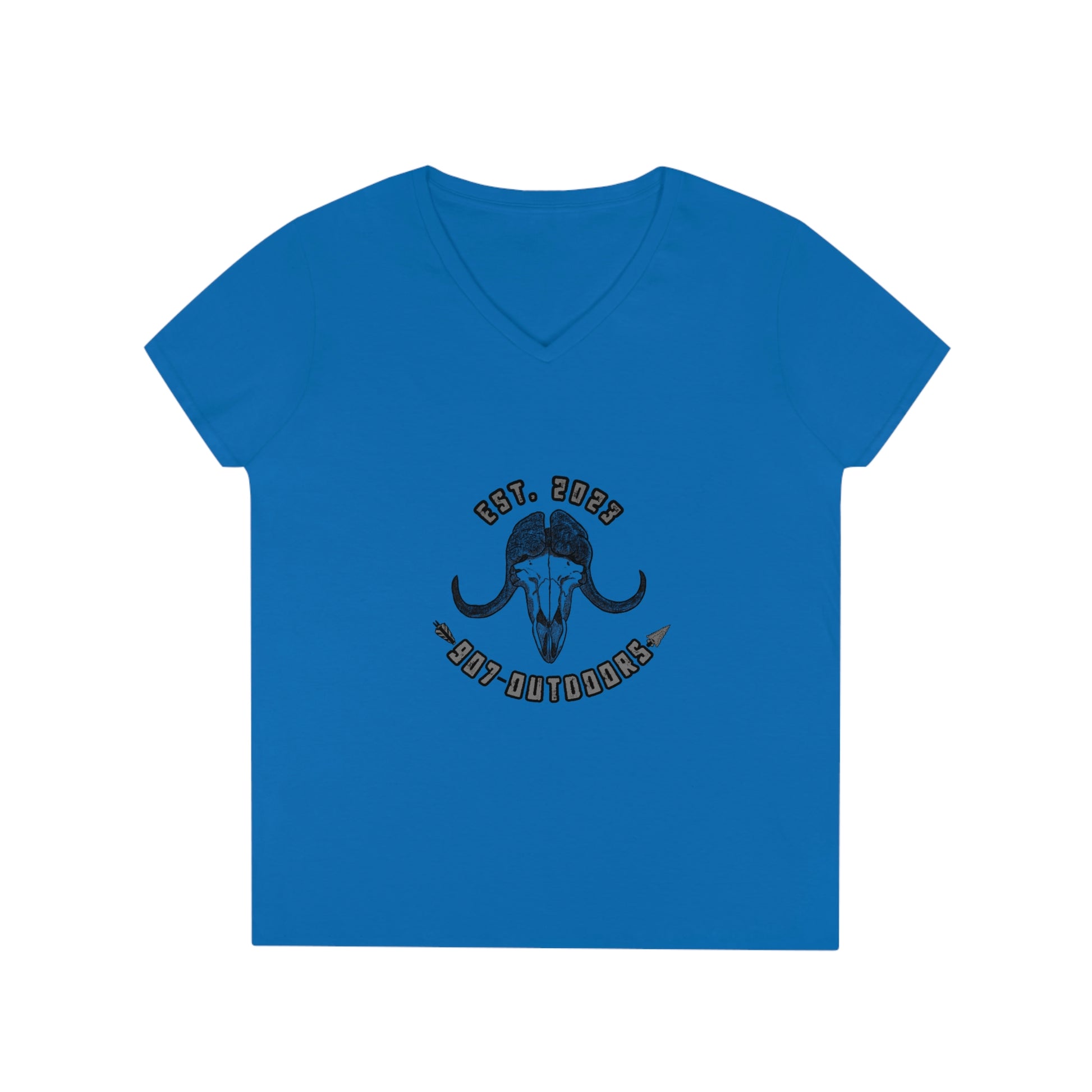 Musk ox Ladies' V-Neck T-Shirt - 907Outdoors