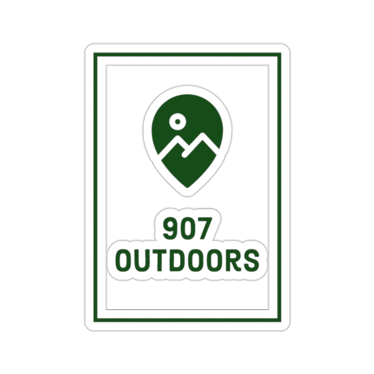 Green logo Kiss-Cut Stickers - 907Outdoors