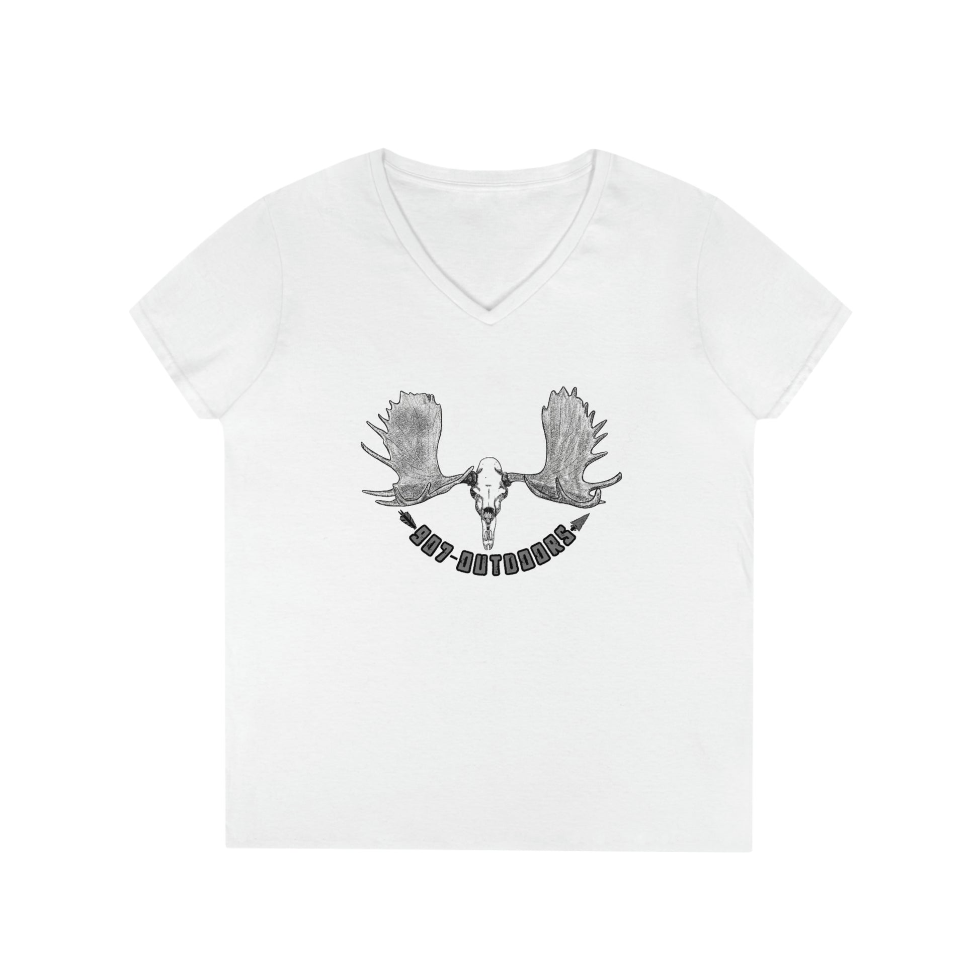Moose Ladies' V-Neck T-Shirt - 907Outdoors
