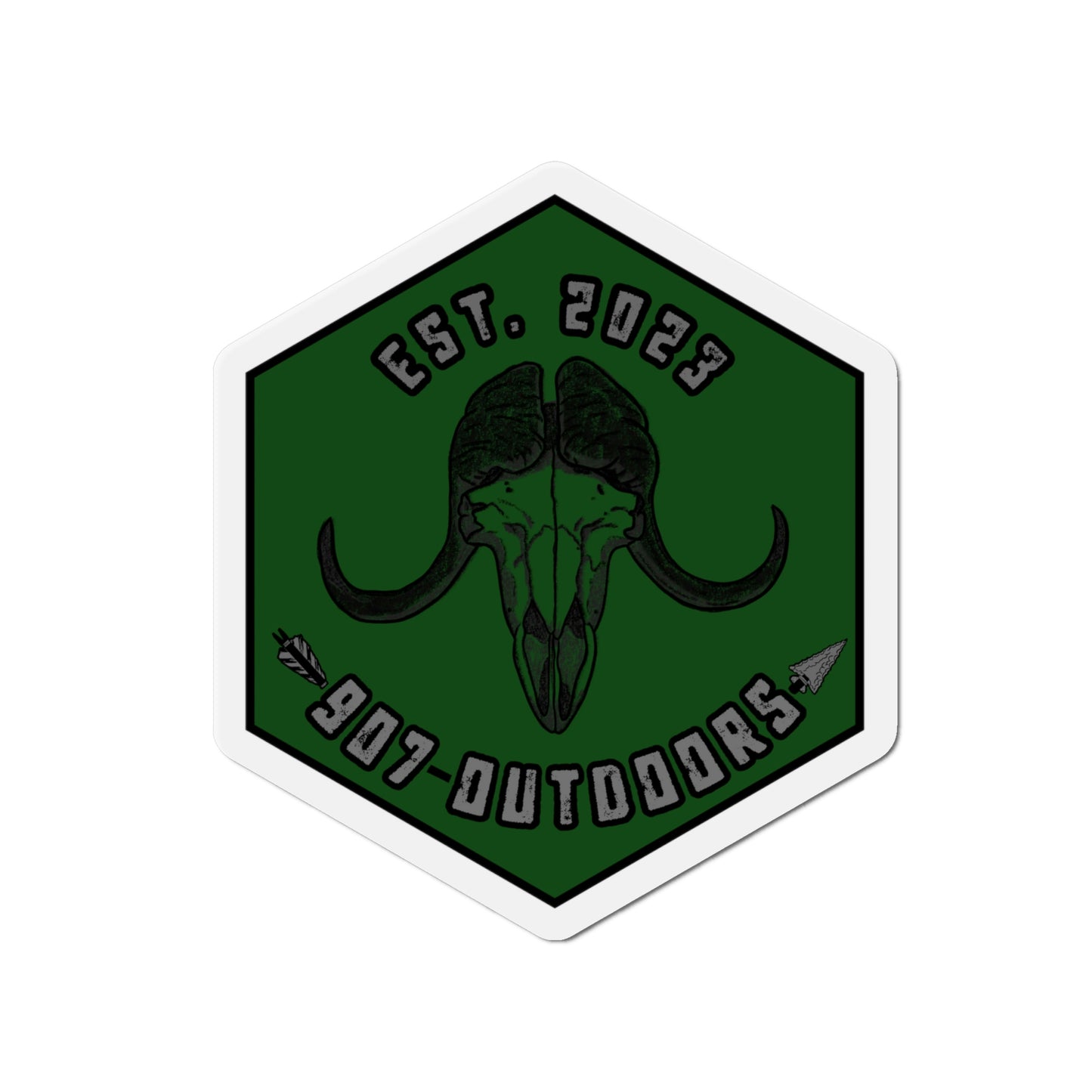 Musk ox green Die-Cut Magnets - 907Outdoors