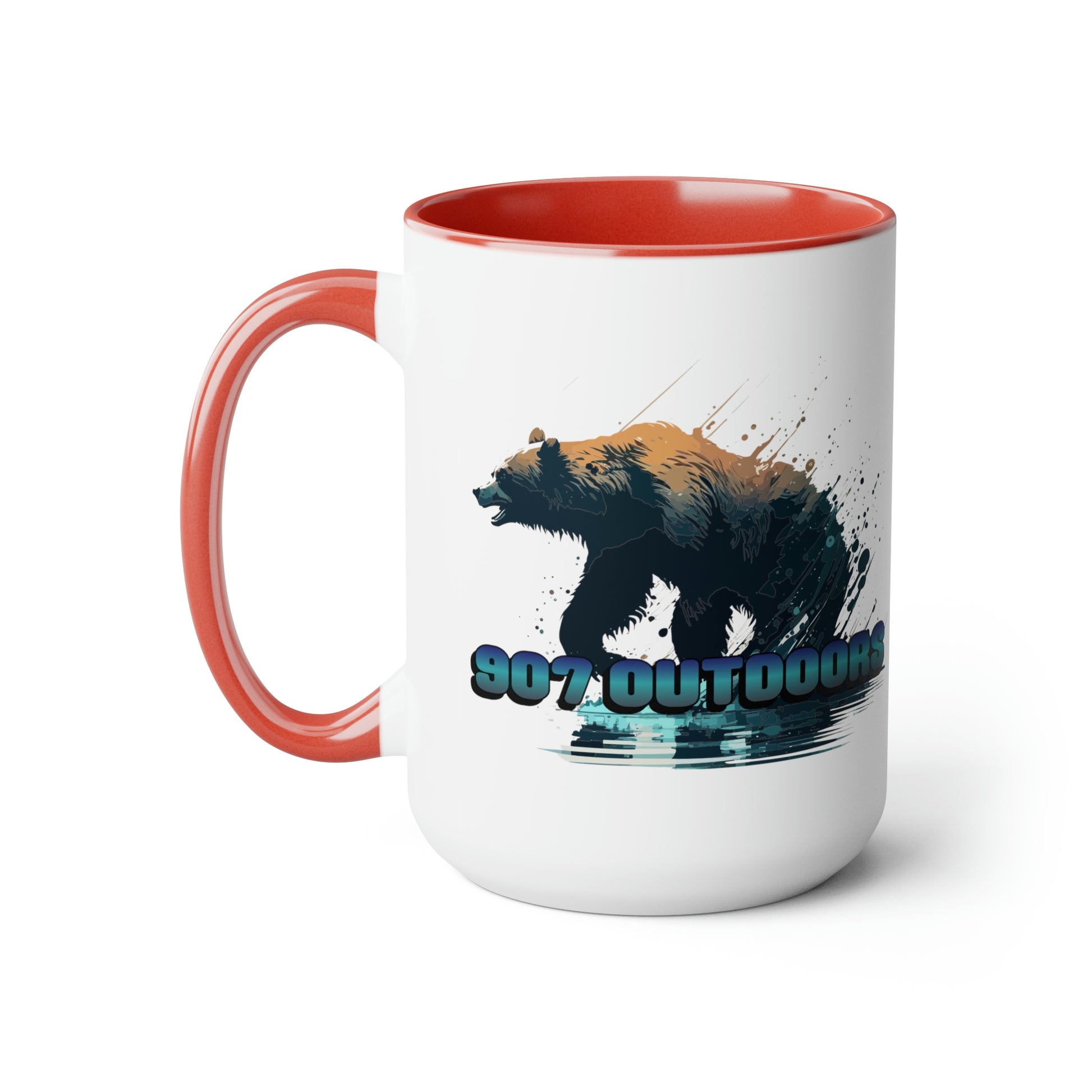 River Bear Two-Tone Coffee Mugs, 15oz - 907Outdoors