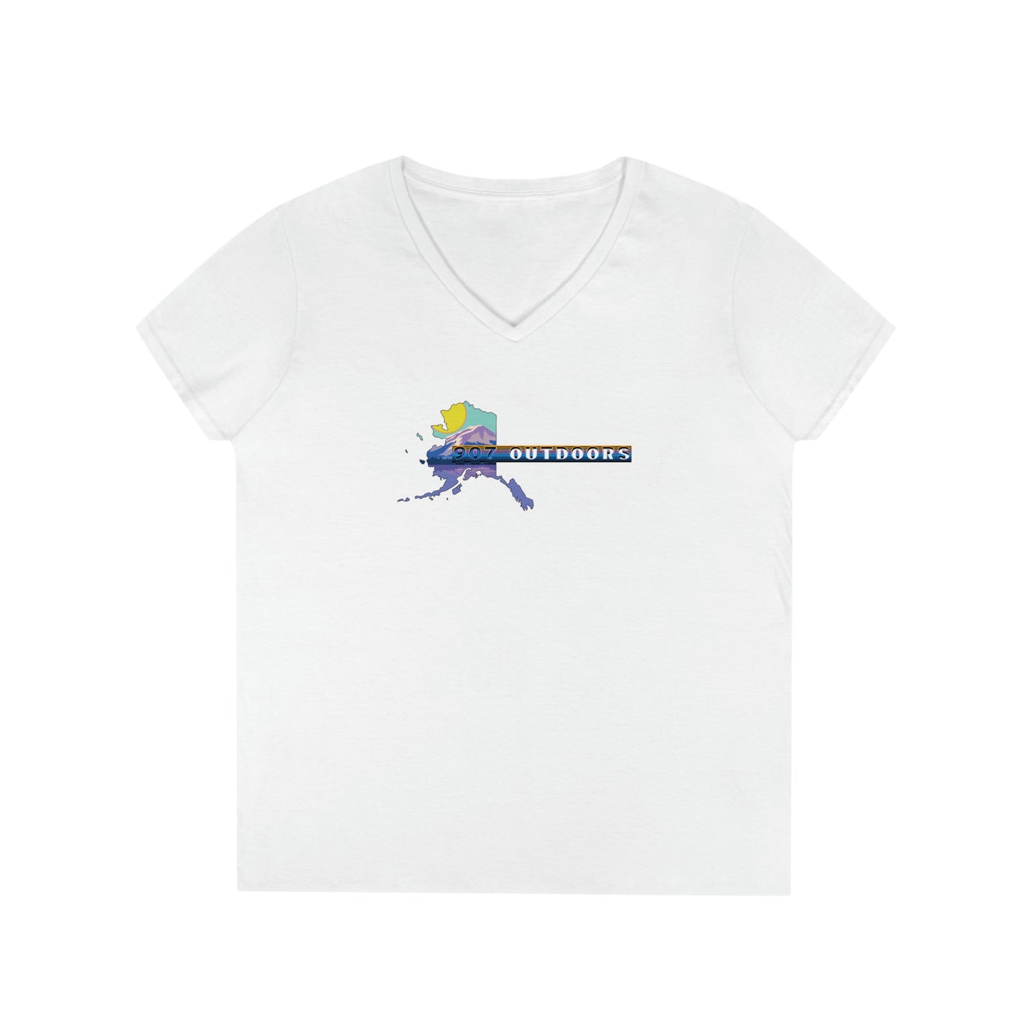 Retro Ladies' V-Neck T-Shirt - 907Outdoors