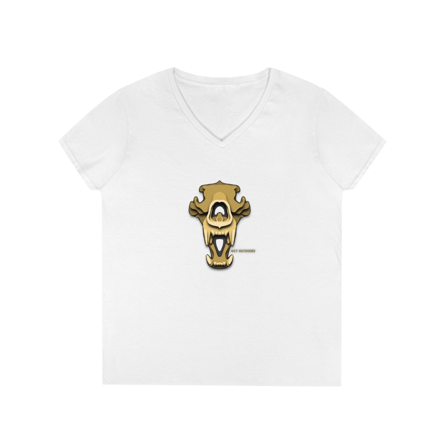 Paper Bear Ladies' V-Neck T-Shirt