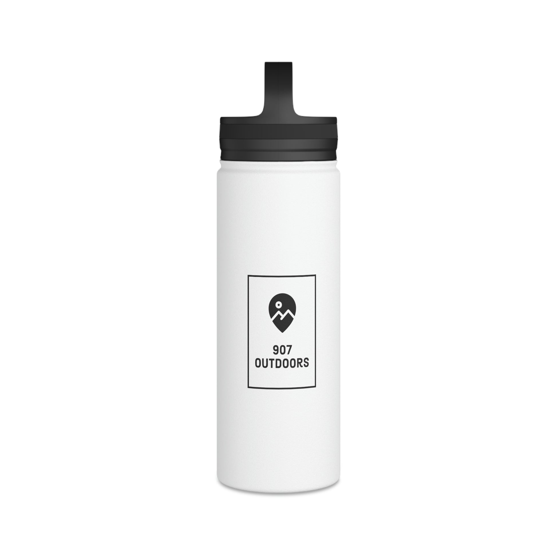 Retro Stainless Steel Water Bottle, Handle Lid - 907Outdoors