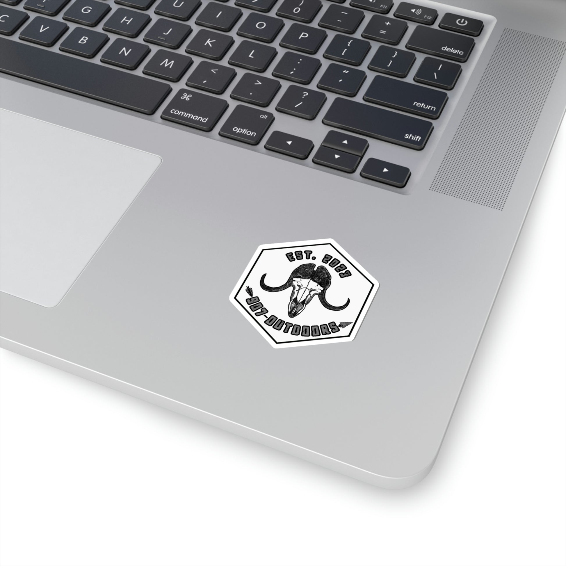Musk ox white Kiss-Cut Stickers - 907Outdoors