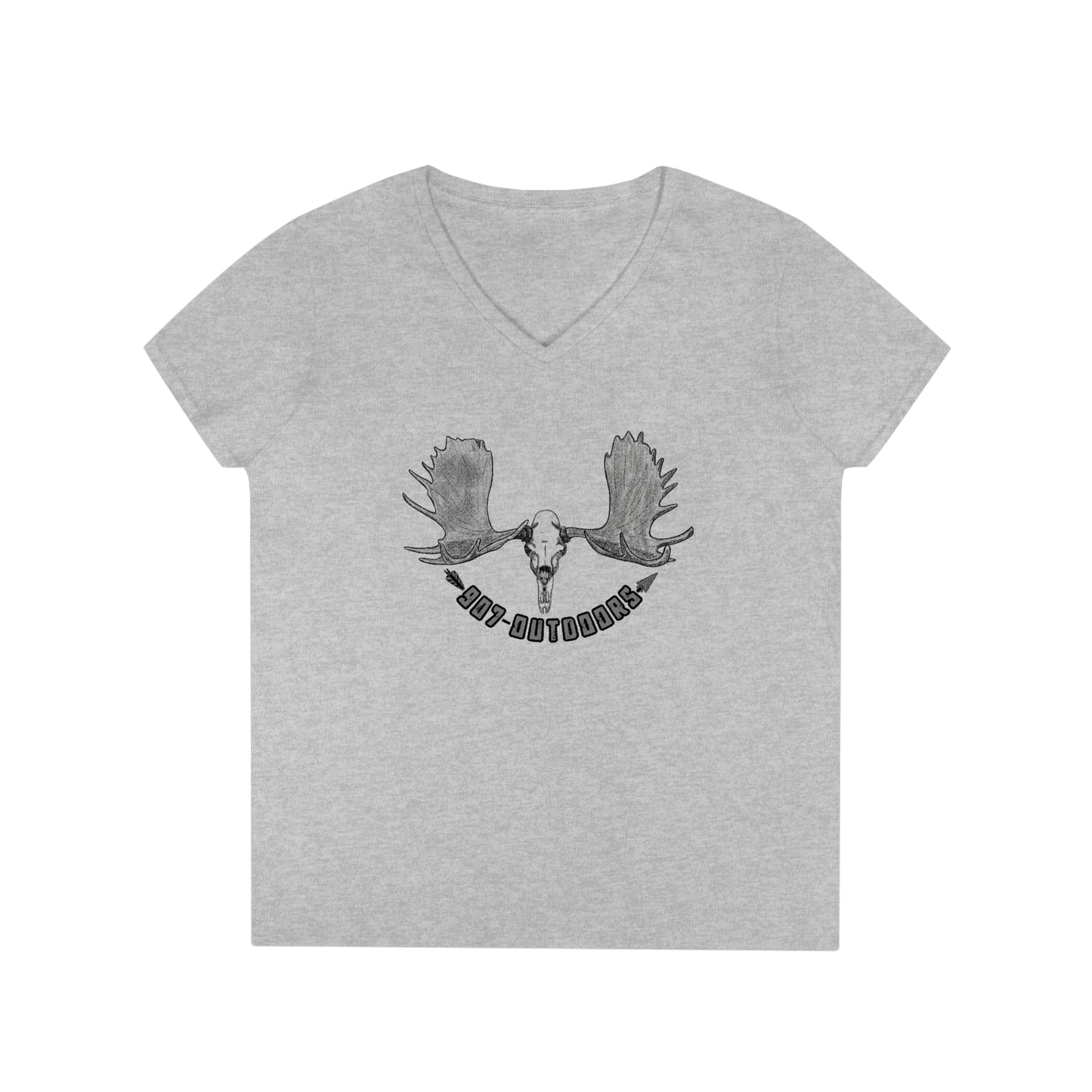 Moose Ladies' V-Neck T-Shirt - 907Outdoors