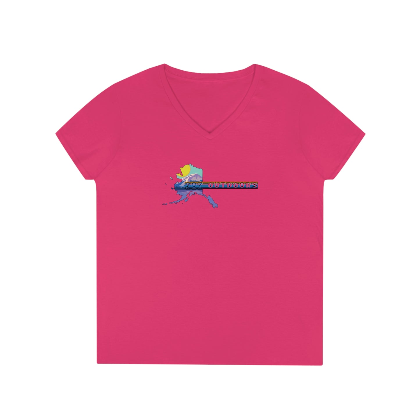 Retro Ladies' V-Neck T-Shirt - 907Outdoors