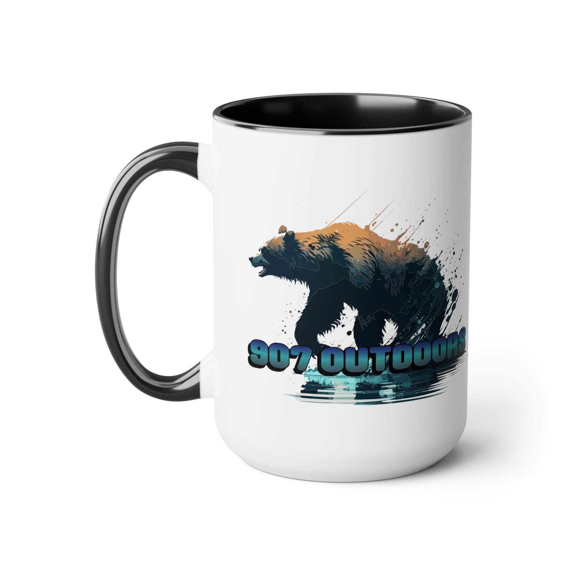 River Bear Two-Tone Coffee Mugs, 15oz - 907Outdoors